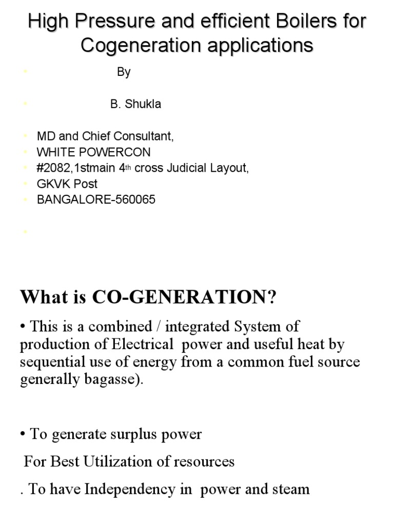 High Pressure Boilers for Cogeneration | PDF | Cogeneration | Sugarcane