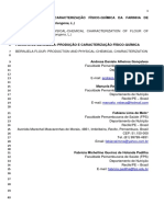 Processamento e caracterização físico-química da farinha da berinjela