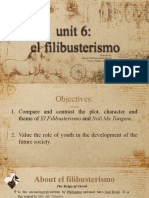 Unit 6: El Filibusterismo: Presented By: Ramil, Christian John Andrew R. Reyes, Cristine Jamaica A. NR-42