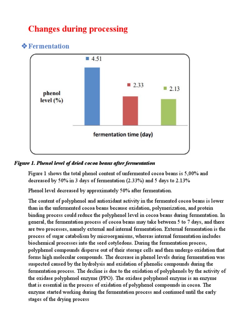 Antioxidant Change During Processing Cocoa PDF Polyphenol Chocolate