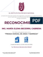 Reconocimiento IPN a ingeniera por Presea Manuel de Anda