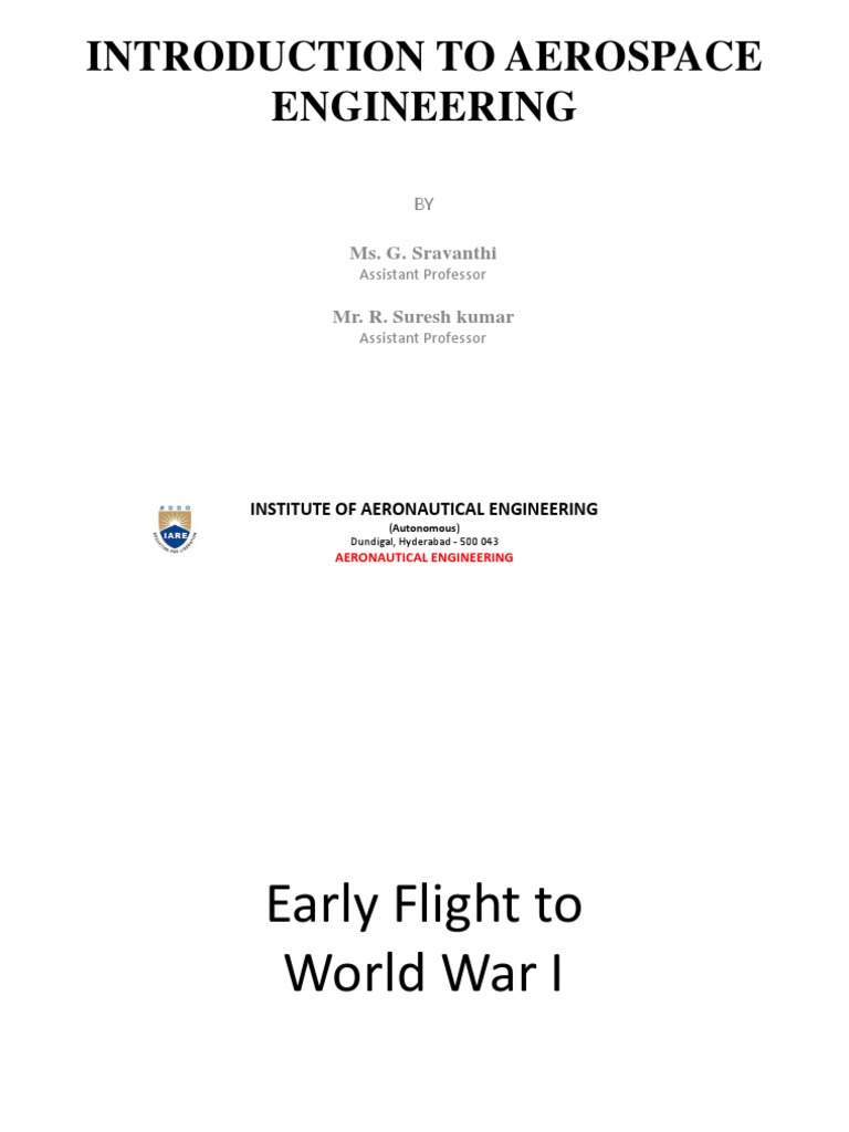 Introduction to Aerospace Engineering | PDF | Atmosphere Of Earth ...