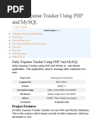 Daily Expense Tracker Using PHP and MySQL