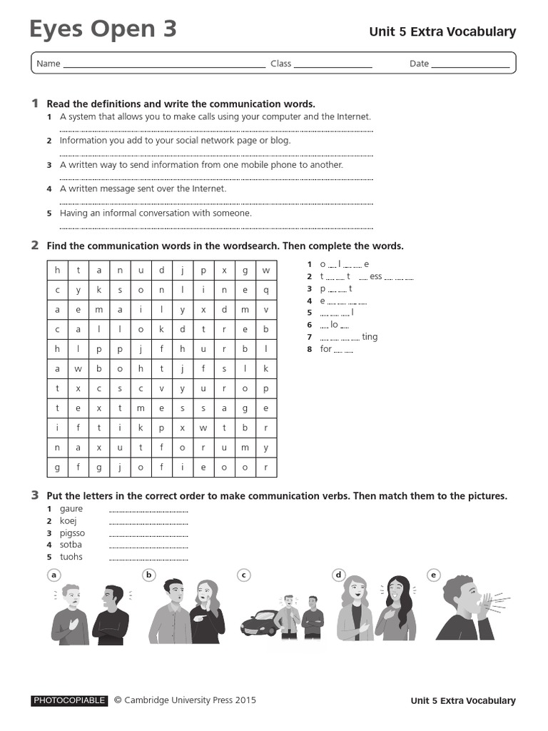 EOPP3 Unit 5 Vocabulary Extra | PDF | Language Arts & Discipline ...