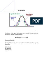 β = M / (M) - (1) Measure of Kurtosis