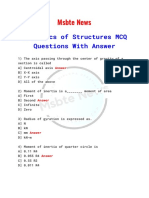 Mechanics of Structures MCQ