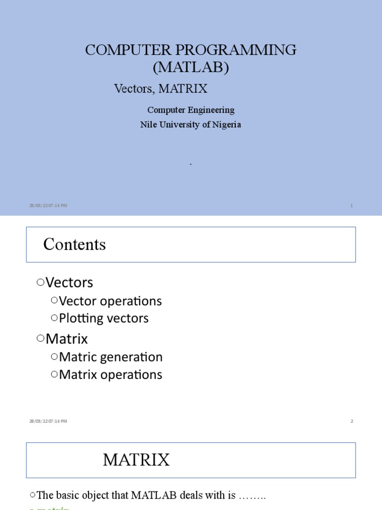 Computer Programming With Matlab Pdf