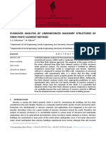 Pushover Analysis of Unreinforced Masonry Structures by Fiber Finite Element Method