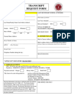 Transcript Request Form: A. Applicant Information