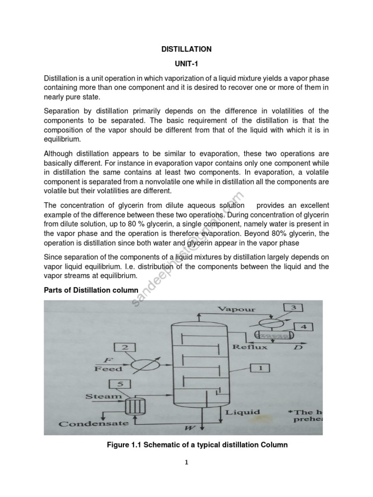 Distillation Process and Principles | PDF | Distillation | Phase (Matter)