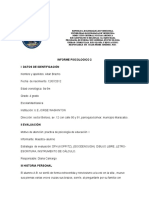 Informe Psicologico 2