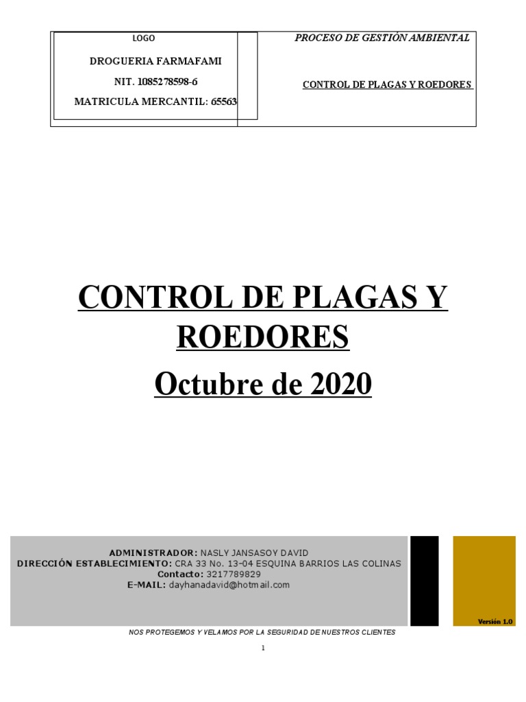 Control de Plagas y Roedores | PDF
