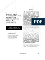 Los Auditores Independientes Y La Contabilidad Creativa: Estudio Empirico Comparativo