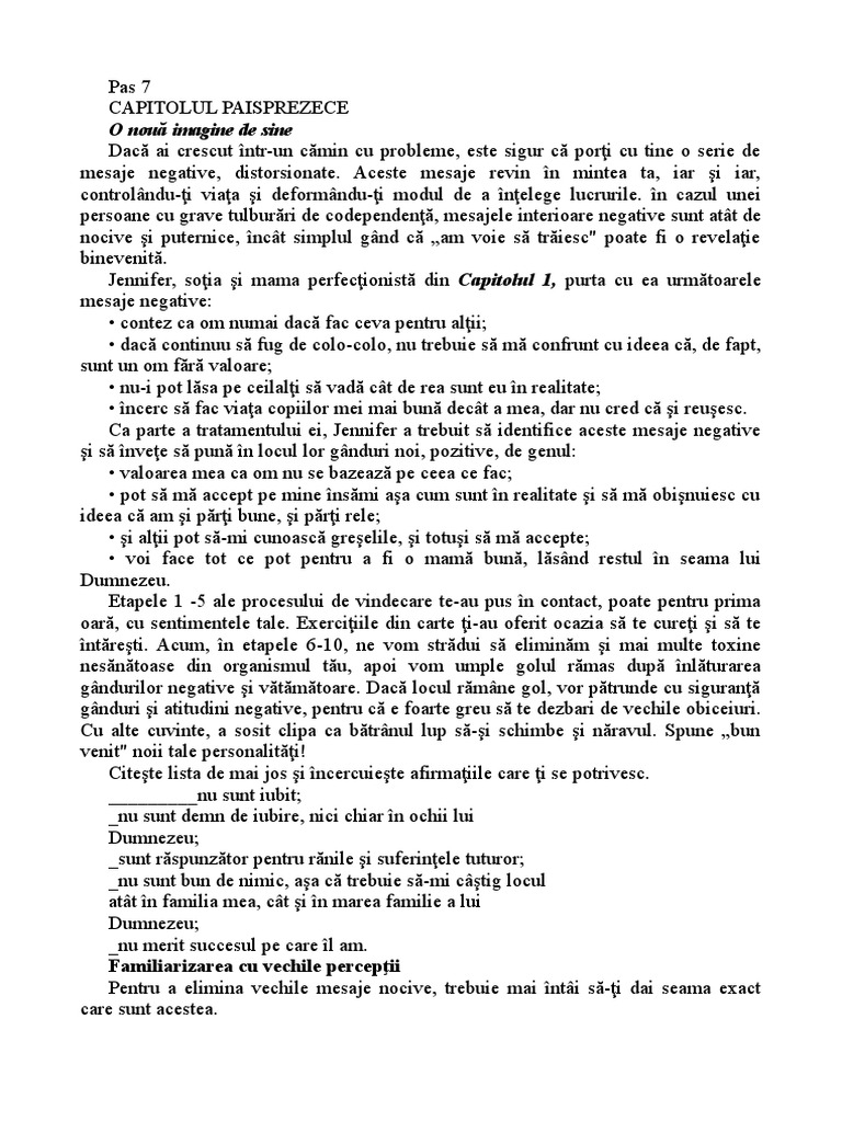 Pas 7 - Tratarea Codependentei | PDF