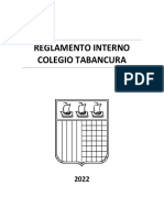 Reglamento Interno Colegio Tabancura