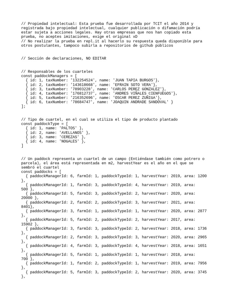 Prueba de Programación para Ingenieros | PDF | Desarrollo de software ...