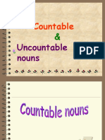 COUNTABLE AND UNCOUNTABLE NOUNS