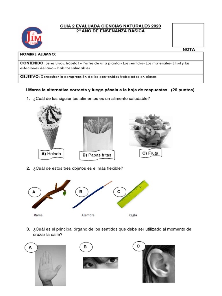 Guía 2 Ciencias Naturales Segundo Básico Pdf