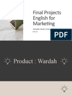 Final Projects English For Marketing: Salsadila Sindya Dewantari D4 3C