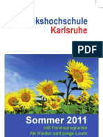 Volkshochschule Karlsruhe Sommerprogramm 2011