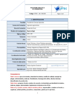 Programa Analítico DRS 433 Agroecología