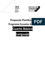 Propuesta Planificación 4° Básico Lenguaje - VF