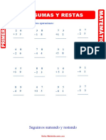 Ejercicios de Sumas y Restas para Primer Grado de Primaria