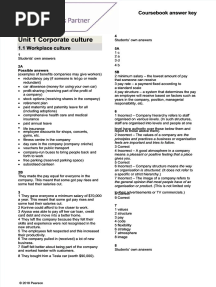 Business Partner b2 Coursebook Answer Key