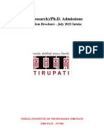 IITTP PH.D and M.S Brochure - July 2022