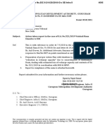 REPORT BY GURUGRAM METROPOLITAN DEVELOPMENT AUTHORITY, GURUGRAM IN OA NO. 523 of 2019 (Vaishali Rana Chandra Vs UOI)