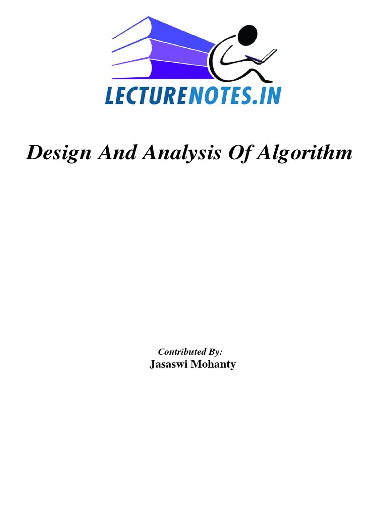 Design and Analysis of Algorithm by Jasaswi Mohanty 20a602 | Download ...