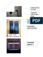 Choose Input 1: Turn On The TV Plug