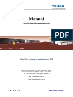 Manual: Functions, Operation and Maintenance