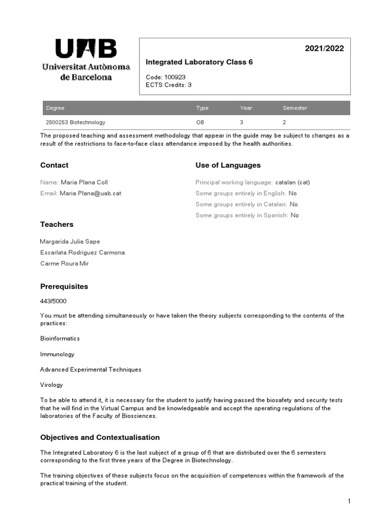 Integrated Lab 6: Biotechnology Skills | PDF | Virus | Proteins