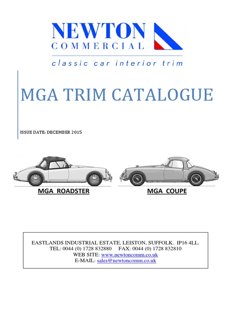 Carrelli Black Carpet Set – MG MGA Roadster 1956-1962, 22-Piece High Quality Kit