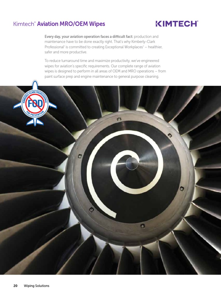 Kimtech Aviation MRO/OEM Wipes: 20 Wiping Solutions | PDF | Paint ...