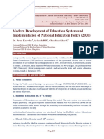 Modern Development of Education System and Implementation of National Education Policy (2020)
