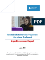 June 2019 Internship Impact Assessment Report