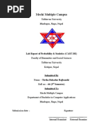 Mechi Multiple Campus: Lab Report of Probability & Statistics (CAST 202)