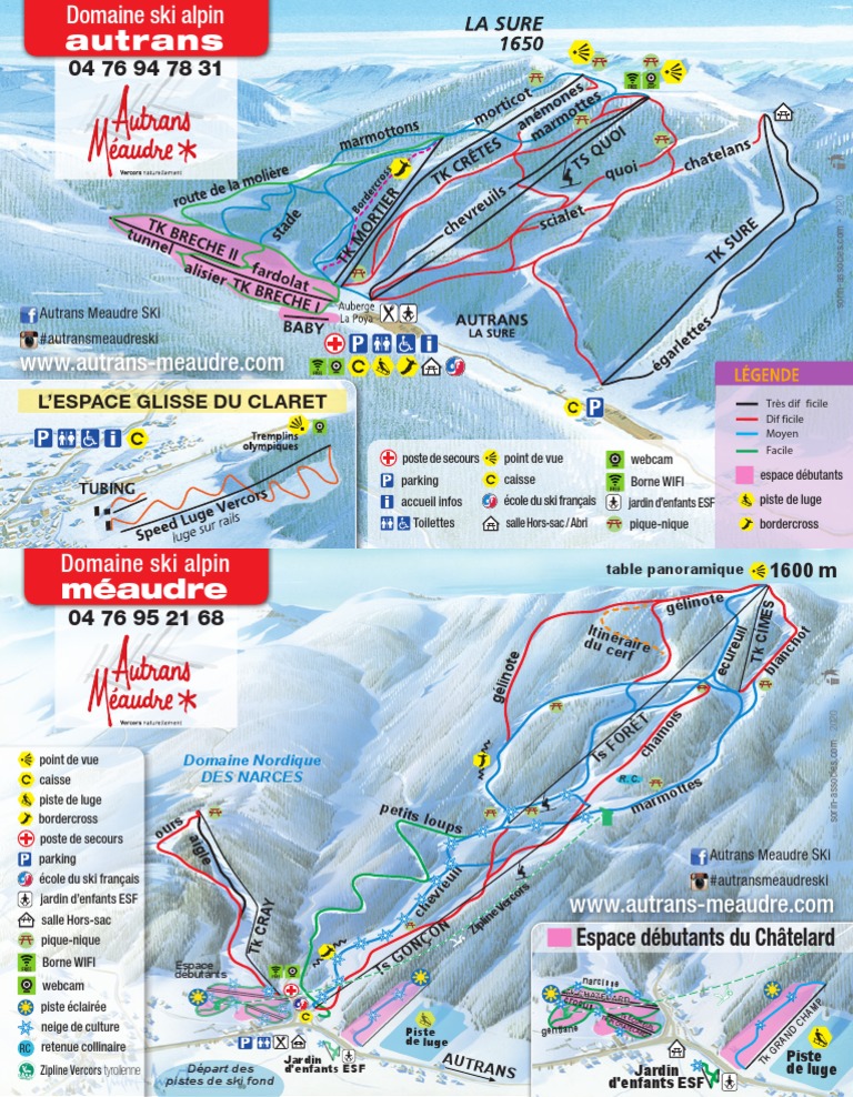 Plan des pistes d'Autrans-Méaudre | PDF | Sports individuels | Course