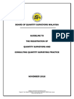 Guideline To The Registration of Quantity Surveyors and Consulting Quantity Surveying Practice