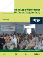 06 - Citizen Voice in Local Governance, The Citizen Perception Survey