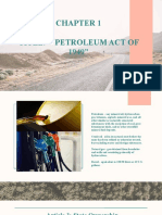 Petroleum Act of 1949 Summary