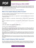 What Is The Capital Adequacy Ratio Formula?