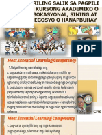 Mga Pansariling Salik Sa Pagpili NG Tamang Kursong Akademiko
