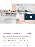 Clay Products (Bricks, Tiles, Stoneware, Terracotta)