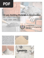 CE 305: Building Materials & Construction: DR Vishisht Bhaiya Department of Civil Engineering SVNIT, Surat