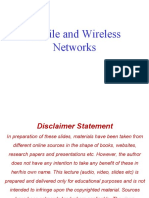 Mobile and Wireless Networks