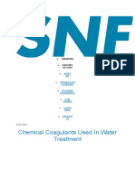 Chemical Coagulants Used in Water Treatment: Chemistry Industry Sectors