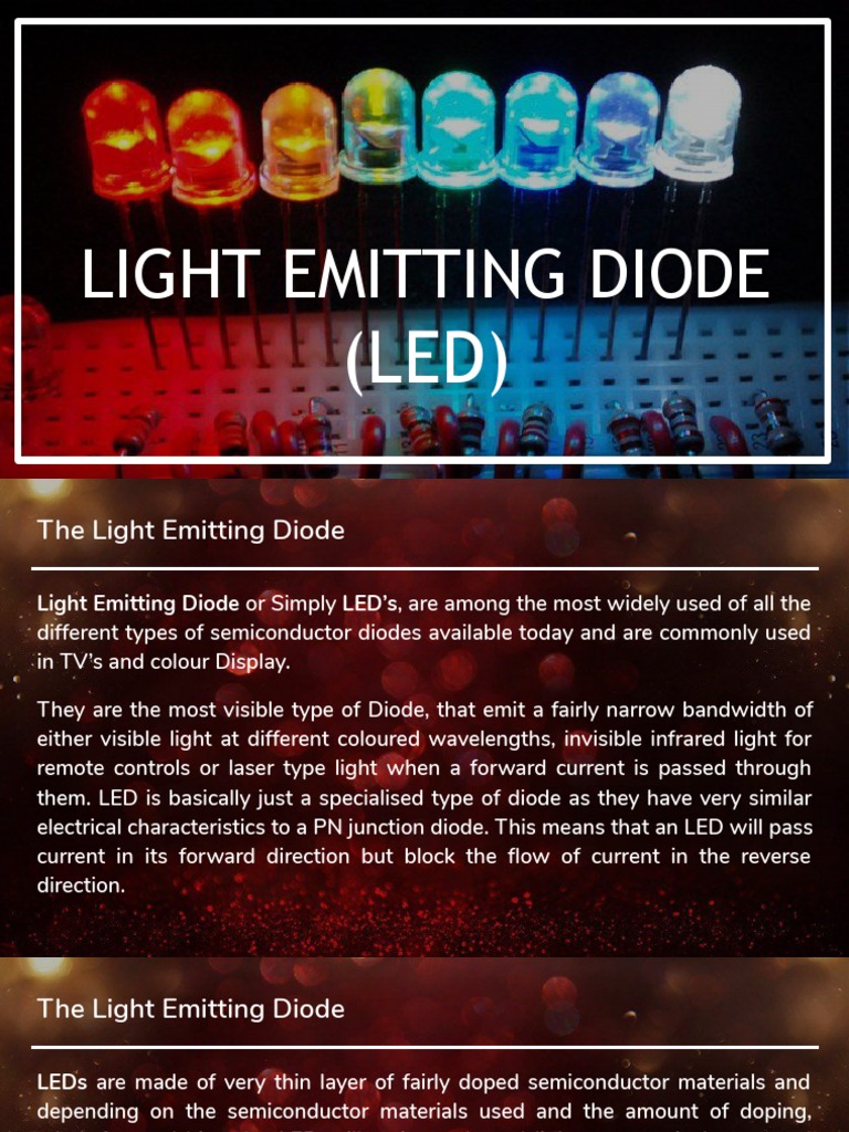 Understanding Light Emitting Diodes (LEDs) | PDF | Light Emitting Diode ...